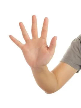 Human hand isolate on white background Stock Photos