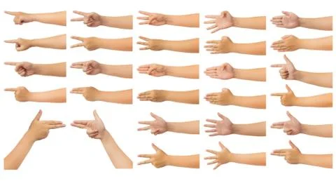 Human hand isolate on white background Stock Photos