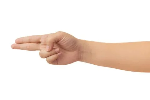 Human hand isolate on white background Stock Photos