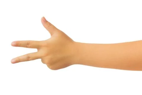 Human hand isolate on white background Stock Photos