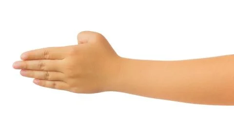 Human hand isolate on white background Stock Photos