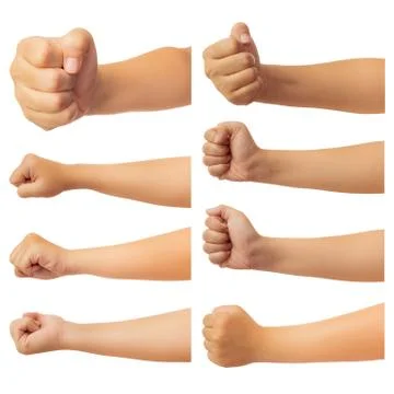 Human hand isolated on white background Stock Photos