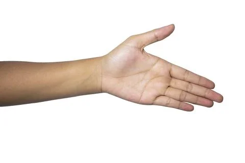 Human hand isolated on white background with clipping path. (with clipping path) Fotos de archivo