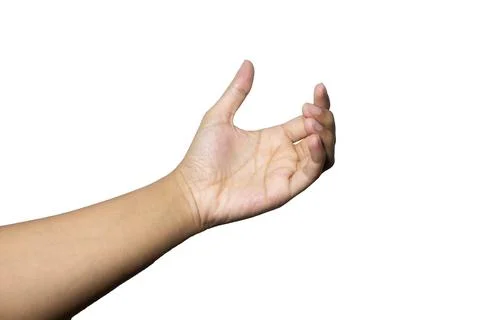 Human hand isolated on white background with clipping path. (with clipping path) Fotos de archivo