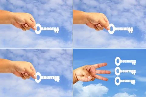 Human hand with keys Stock Photos