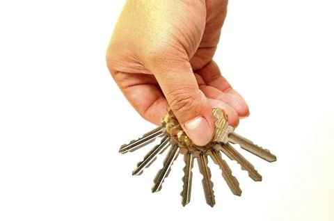 Human hand with keys Stock Photos