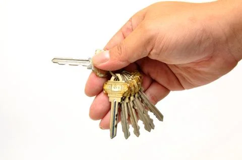 Human hand with keys Foto stock