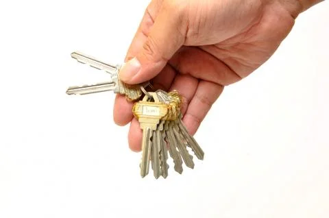 Human hand with keys Stock Photos