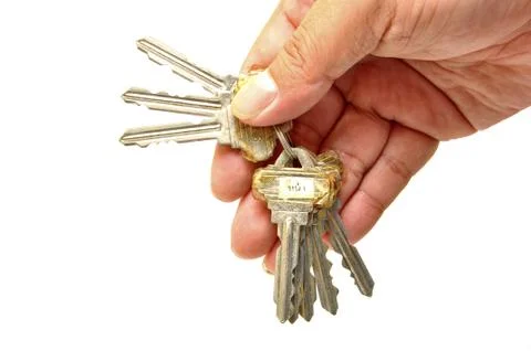 Human hand with keys Stock Photos