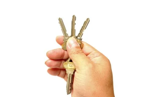 Human hand with keys Stock Photos