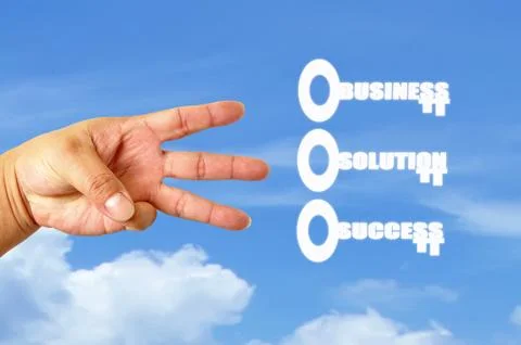 Human hand with keys Stock Photos