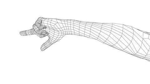 Human hand point with finger Stock Illustration