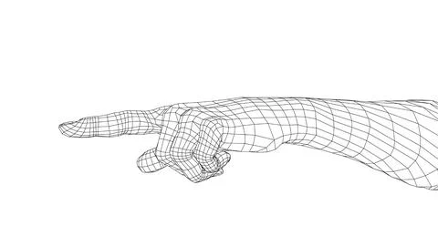 Human hand point with finger Ilustração Stock