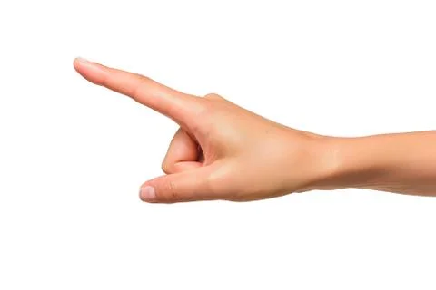 Human hand point with finger Stock Photos