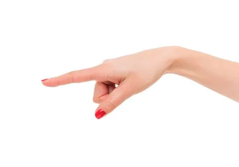 Human hand point with finger Stock Photos
