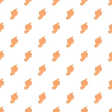Human hand pointing gesture repeating seamless pattern Stock Illustration