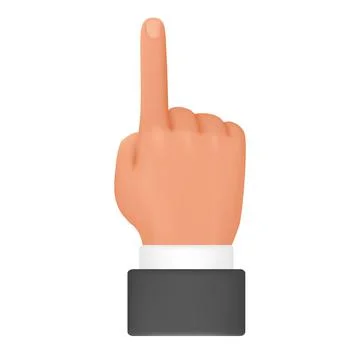 Human hand pointing with index finger Stock Illustration