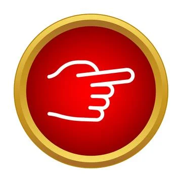 Human hand pointing index finger gesture left Stock Illustration