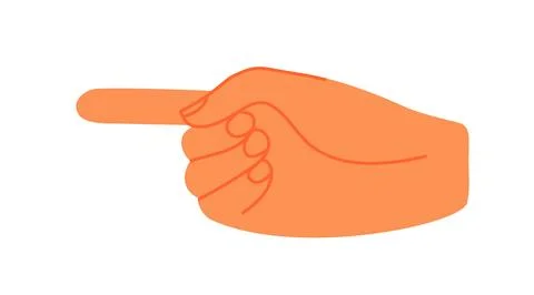 Human hand points way with finger, forefinger. Pointer to left. Pointing Hand Stock Illustration
