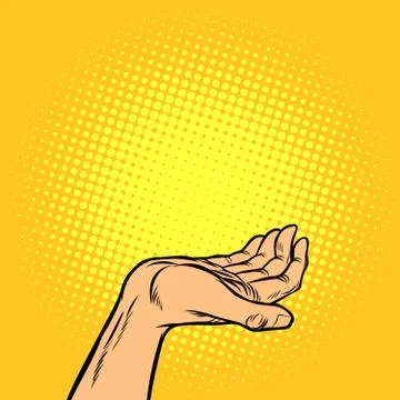 Human hand presentation gesture Stock Illustration