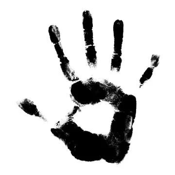 Human hand print Stock Illustration