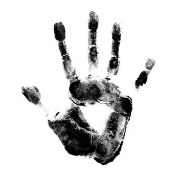 Human hand print Stock Illustration