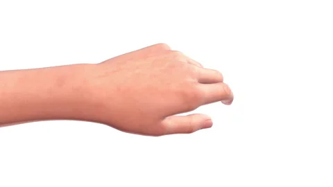 Human hand rotating isolated on white background. Stock-Footage 181011721
