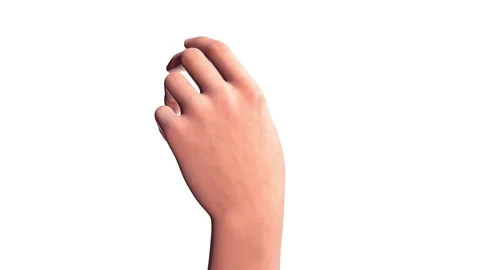 Human hand rotating isolated on white background. Stock Footage 181011954