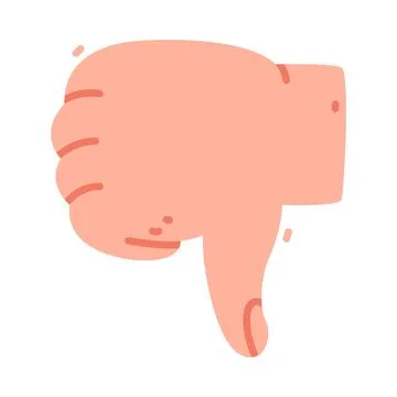 Human Hand Show Thumb Down Gesture Vector Illustration 스톡 일러스트