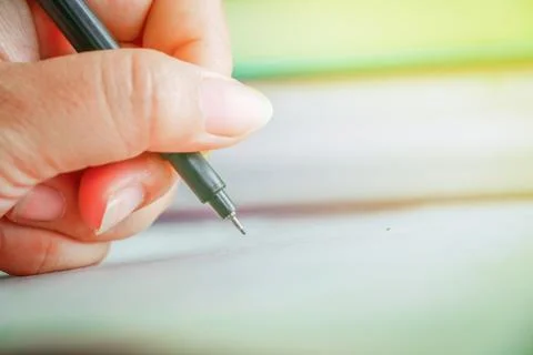 Human hand showing whiting Stock Photos
