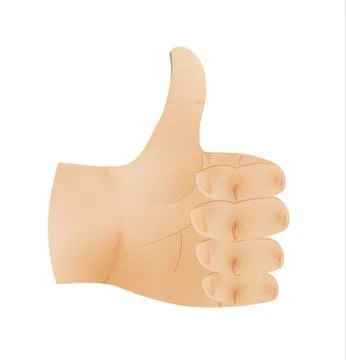 Human hand shows thumb up Stock Illustration