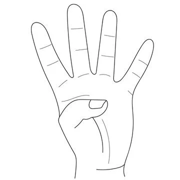 Human hand sign Stock Illustration