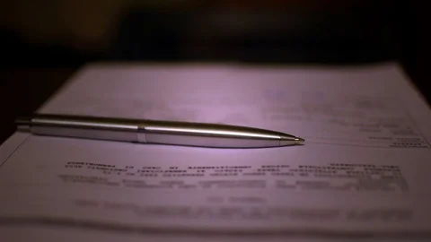 Human hand signing contract Stock Footage 83844754