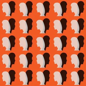 Human hand silhouette. Seamless pattern Stock Illustration