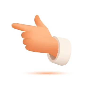 Human hand in a sleeve pointing to the left. Modern icon for interface, des.. Stock Illustration