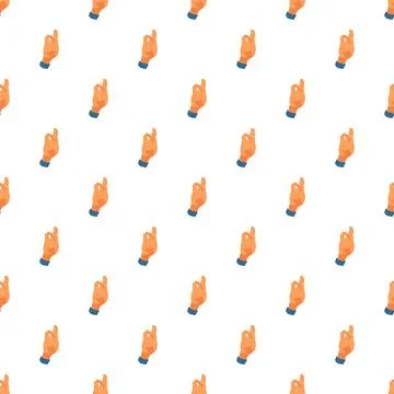 Human hand snapping fingers gesture seamless pattern Stock Illustration
