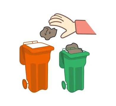 Human hand Throwing Garbage vector illustration. Stock Illustration
