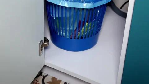 Human hand throws out fluorescent light bulbs in a box. Full HD Video stock 141611625