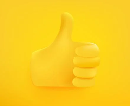 Human hand. Thumbs up. 3d comic style editable vector illustration Illustrazione stock