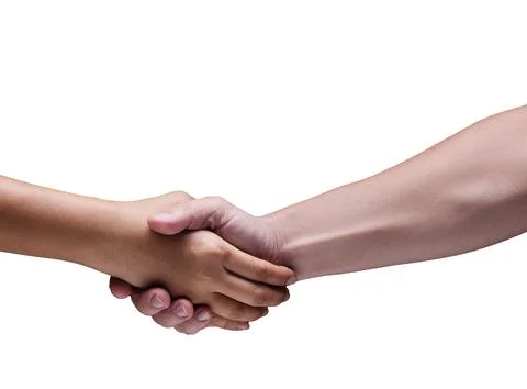 Human hand touch together.Checking hands Stock Photos
