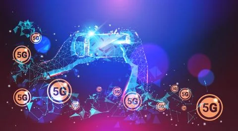 Human hand using smartphone 5G digital wireless systems connection global net イラスト素材