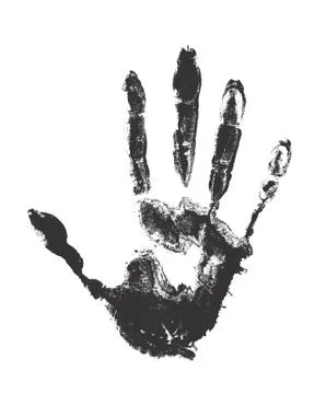 Human hand. Vector handprint Stock Illustration