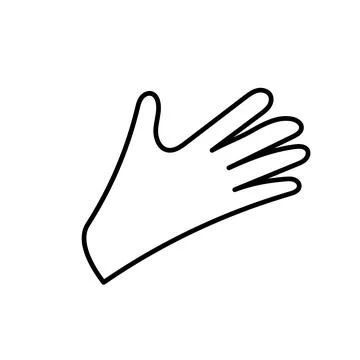 Human hand vector person icon illustration isolated white. Thumb human hand s Иллюстрация