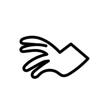 Human hand vector person icon illustration isolated white. Thumb human hand s Stock Illustration