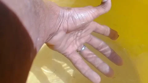 Human Hand On water Stock Footage 169835811