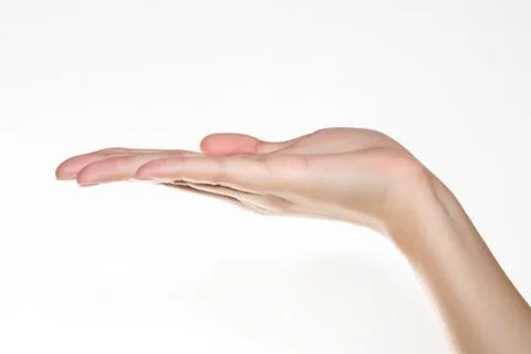 Human hand on white background Stock Photos