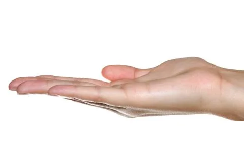 Human hand on white background Stock Photos