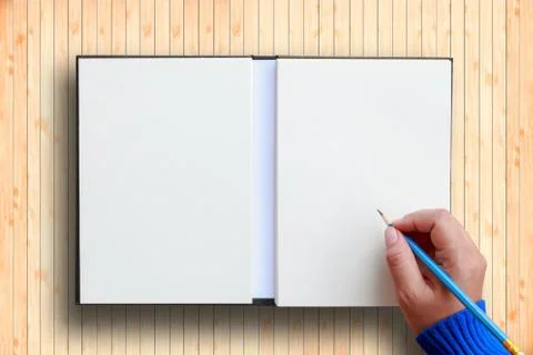 Human hand writing Stock Photos