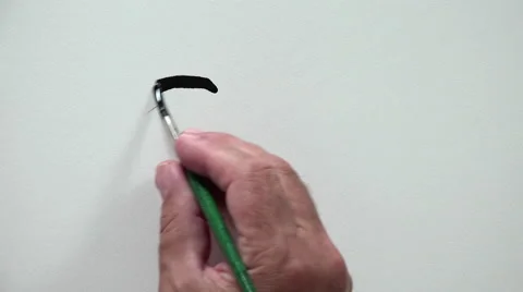 Human hand writing "SPLAT" with Black ink Video stock 54096935