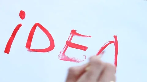Human hand writing word "idea" Stock Footage 40031921